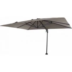 SIENA GARDEN Sunset N+ Ampelschirm Anthrazit/taupe 350x260cm Gestell Aluminium Anthrazit, Bezug 100% Polyester, 300g/m² In Taupe, PU-beschichtet, UPF 50+