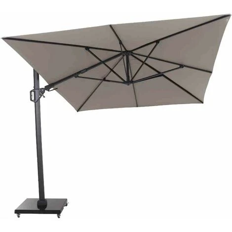 SIENA GARDEN Sunset N+ Ampelschirm Anthrazit/taupe 350x260cm Gestell Aluminium Anthrazit, Bezug 100% Polyester, 300g/m² In Taupe, PU-beschichtet, UPF 50+ 6 SIENA GARDEN Sunset N+ Ampelschirm Anthrazit/taupe 350x260cm Gestell Aluminium Anthrazit, Bezug 100% Polyester, 300g/m² In Taupe, PU-beschichtet, UPF 50+ – Bild 4