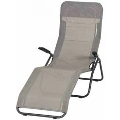 SIENA GARDEN Anco Kippliege Anthrazit / Taupe Stahl Anthrazit / Textilbezug Taupe