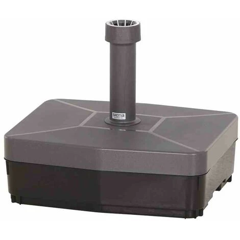 SIENA GARDEN Schirmständer 45 Kg Eckig, Anthrazit Kunststoffrohr 19-54 Mm, Mit Rollen Und Handmulden, Füllbar Mit Sand 3 SIENA GARDEN Schirmständer 45 Kg Eckig, Anthrazit Kunststoffrohr 19-54 Mm, Mit Rollen Und Handmulden, Füllbar Mit Sand