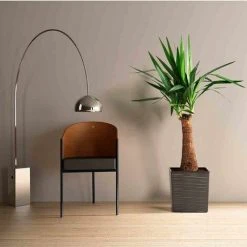 SIENA GARDEN Pflanzgefäß BIRON, Graphit Rillenoptik, 40 X 40 X 41,5 Cm Kunststoffgefäß Mit Einsatz -SIENA GARDEN Shop 41373926 4