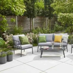 SIENA GARDEN Pflanzgefäß LENS, Graphit Rillenoptik, Ø 25 X 25,5 Cm Kunststoffgefäß Mit Einsatz -SIENA GARDEN Shop 41373955 4