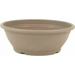 SIENA GARDEN Schale Ø 50 X 18 Cm, Taupe Rundes Kunststoffgefäß Mit Bodenlöchern