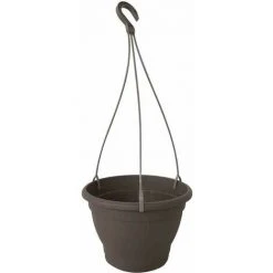 SIENA GARDEN Hängeampel Ø 30 X 20 Cm, Taupe Pflanzgefäß Aus Kunststoff