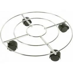 SIENA GARDEN Pflanzenroller Chrom, Ø 35 Cm, Silber Tragkraft: 60 Kg