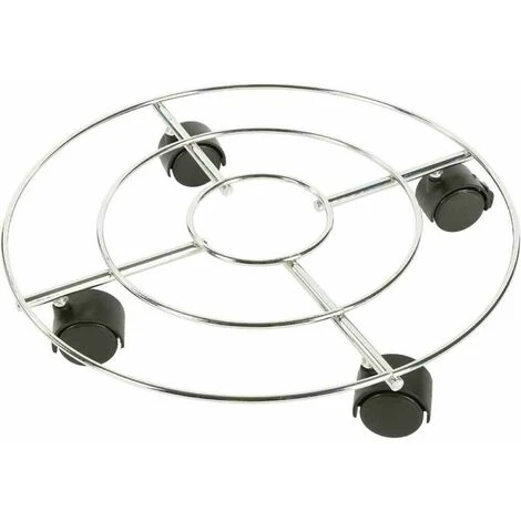 SIENA GARDEN Pflanzenroller Chrom, Ø 35 Cm, Silber Tragkraft: 60 Kg 3 SIENA GARDEN Pflanzenroller Chrom, Ø 35 Cm, Silber Tragkraft: 60 Kg