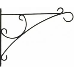 SIENA GARDEN Wandhaken Curve, 35 Cm, Schwarz Wetterbeständig