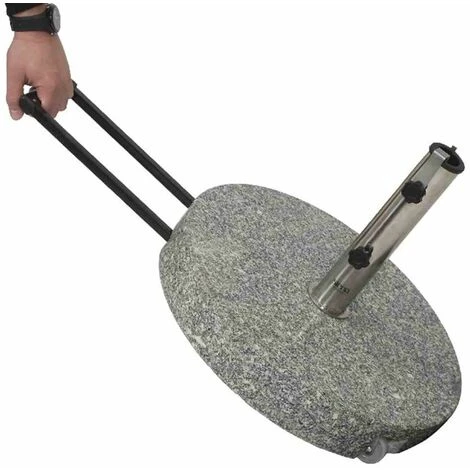 SIENA GARDEN Granitständer Trolley 40 Kg Rund Mit Tolley-Auszug Und Rollen 7 SIENA GARDEN Granitständer Trolley 40 Kg Rund Mit Tolley-Auszug Und Rollen – Bild 5