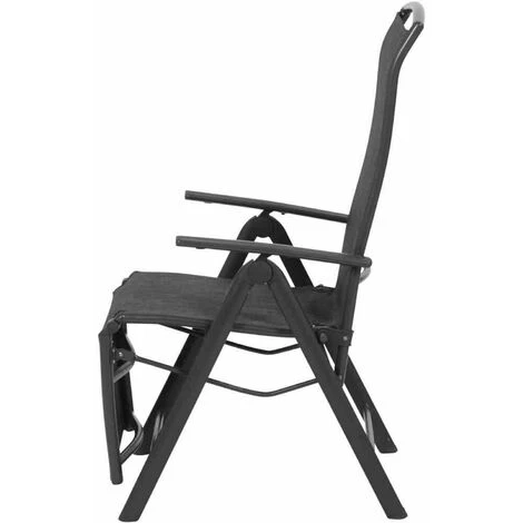 SIENA GARDEN Livorno Relaxsessel Gestell Aluminium Anthrazit, Fläche Ranotex®-Gewebe Silber-schwarz 5 SIENA GARDEN Livorno Relaxsessel Gestell Aluminium Anthrazit, Fläche Ranotex®-Gewebe Silber-schwarz – Bild 3