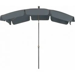 SIENA GARDEN Tropico Mittelstockschirm Anthrazit/grau 210x140cm Gestell Stahl Anthrazit, Bezug 100% Polyester, 180g/m² In Grau, Lichtschutzfaktor UPF 50+