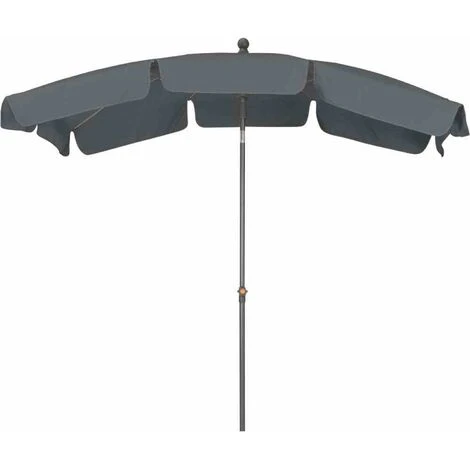 SIENA GARDEN Tropico Mittelstockschirm Anthrazit/grau 210x140cm Gestell Stahl Anthrazit, Bezug 100% Polyester, 180g/m² In Grau, Lichtschutzfaktor UPF 50+ 3 SIENA GARDEN Tropico Mittelstockschirm Anthrazit/grau 210x140cm Gestell Stahl Anthrazit, Bezug 100% Polyester, 180g/m² In Grau, Lichtschutzfaktor UPF 50+
