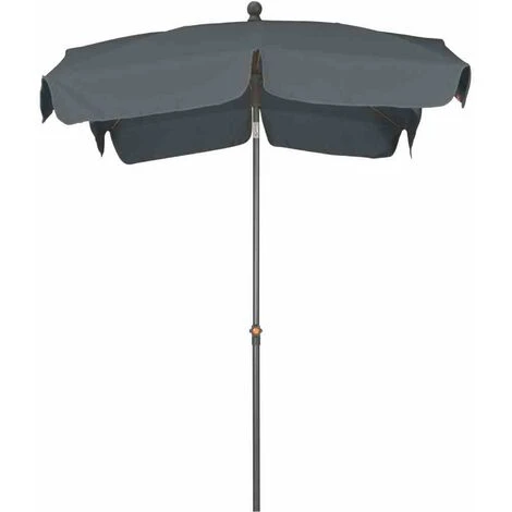 SIENA GARDEN Tropico Mittelstockschirm Anthrazit/grau 210x140cm Gestell Stahl Anthrazit, Bezug 100% Polyester, 180g/m² In Grau, Lichtschutzfaktor UPF 50+ 4 SIENA GARDEN Tropico Mittelstockschirm Anthrazit/grau 210x140cm Gestell Stahl Anthrazit, Bezug 100% Polyester, 180g/m² In Grau, Lichtschutzfaktor UPF 50+ – Bild 2