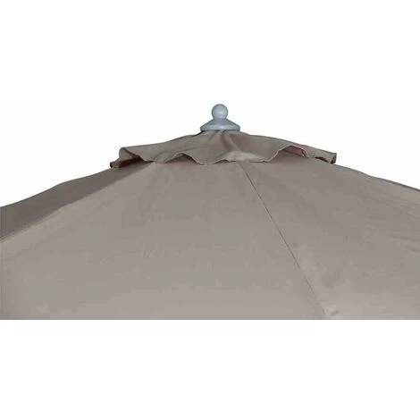 SIENA GARDEN Alu-Push Pro Mittelstockschirm Silber/taupe Ø 300cm Gestell Alu Silber, Streben Stahl, Bezug 100% Polyester, 180g/m² Taupe, Lichtschutzfaktor UPF 50+ 6 SIENA GARDEN Alu-Push Pro Mittelstockschirm Silber/taupe Ø 300cm Gestell Alu Silber, Streben Stahl, Bezug 100% Polyester, 180g/m² Taupe, Lichtschutzfaktor UPF 50+ – Bild 4