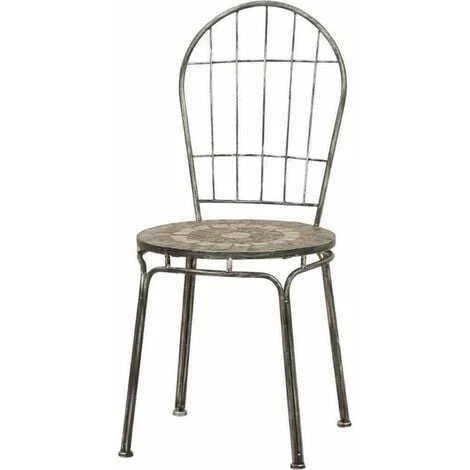 SIENA GARDEN Felina Stapelstuhl Gestell Stahl Silber-schwarz, Fläche Keramik Mehrfarbig 3 SIENA GARDEN Felina Stapelstuhl Gestell Stahl Silber-schwarz, Fläche Keramik Mehrfarbig