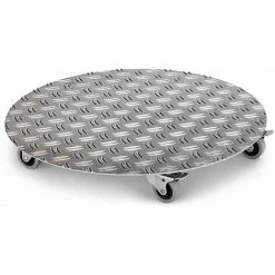 SIENA GARDEN Pflanzenroller Alu, Ø 30 Cm, Silber Tragkraft: 100 Kg