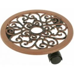 SIENA GARDEN Pflanzenroller Guss, Ø 30 Cm, Braun Tragkraft: 50 Kg