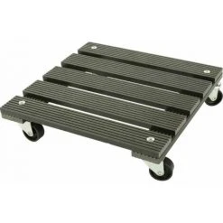 SIENA GARDEN Pflanzenroller WPC, 30 X 30 Cm, Anthrazit Tragkraft: 60 Kg