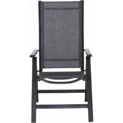 SIENA GARDEN Medira Klappsessel, Anthrazit Gestell Aluminium Anthrazit, Fläche Ranotex®-Gewebe Schwarz-silber -SIENA GARDEN Shop 42662869 2