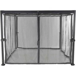 SIENA GARDEN Moskitonetze Zu Pavillon Florenz 3x3 M, Grau, 4er Set Bezug Aus Polyester, 32 G/m² In Grau, 4 Stück