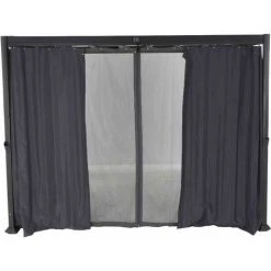 SIENA GARDEN Moskitonetze Zu Pavillon Florenz 3x3 M, Grau, 4er Set Bezug Aus Polyester, 32 G/m² In Grau, 4 Stück -SIENA GARDEN Shop 43486911 4