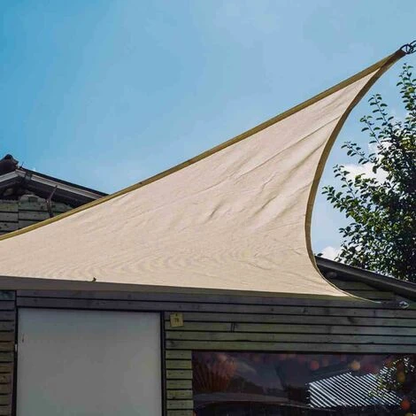 SIENA GARDEN Solino Sonnensegel Sand 180g/m² HDPE, 3-eckig, 5x5x5m 6 SIENA GARDEN Solino Sonnensegel Sand 180g/m² HDPE, 3-eckig, 5x5x5m – Bild 4