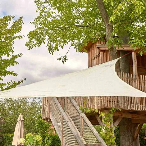 SIENA GARDEN Solino Sonnensegel Ecru 180g/m² HDPE, 3-eckig, 5x5x5m 6 SIENA GARDEN Solino Sonnensegel Ecru 180g/m² HDPE, 3-eckig, 5x5x5m – Bild 4