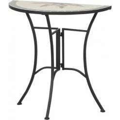 SIENA GARDEN Stella Tisch 35,5x70x71,5 Cm Gestell Stahl Matt-schwarz, Tischplatte Keramik.