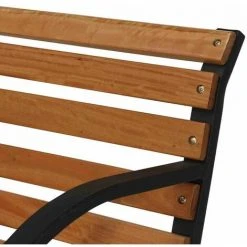 SIENA GARDEN Menorca 2er Bank Gestell Stahl Schwarz, Fläche Hartholz Natur -SIENA GARDEN Shop 46258015 2