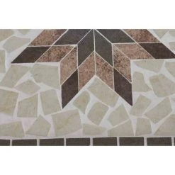 SIENA GARDEN Stella Serviertisch Gestell Stahl Schwarz Matt, Fläche Keramik Mehrfarbig, Praktisch Zusammenklappbar -SIENA GARDEN Shop 46750533 3