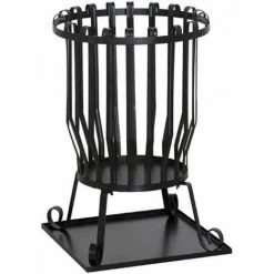 SIENA GARDEN Feuerkorb Druma, Stahl Schwarz, Inklusive Bodenplatte Ø 43 X 63 Cm