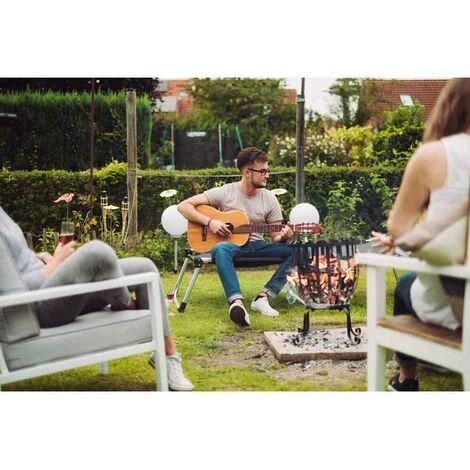 SIENA GARDEN Feuerkorb Druma, Stahl Schwarz, Inklusive Bodenplatte Ø 43 X 63 Cm 4 SIENA GARDEN Feuerkorb Druma, Stahl Schwarz, Inklusive Bodenplatte Ø 43 X 63 Cm – Bild 2