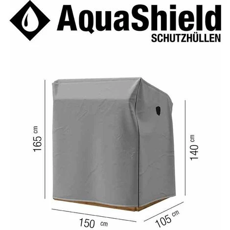 SIENA GARDEN AquaShield Strandkorbhülle 150x105xH165/140 Cm Hellgrau, 100% Polyester 6 SIENA GARDEN AquaShield Strandkorbhülle 150x105xH165/140 Cm Hellgrau, 100% Polyester – Bild 4