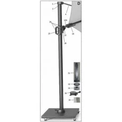 SIENA GARDEN Drehkranz Zu Ikarus N+ Und Sunset N+ Ampelschirm, Bauteil #34