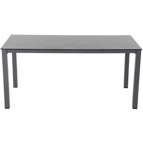 SIENA GARDEN Sola Dining Tisch 160x90 Cm, Anthrazit Gestell Aluminium Anthrazit, Tischplatte HPL Dark Stone 4 SIENA GARDEN Sola Dining Tisch 160x90 Cm, Anthrazit Gestell Aluminium Anthrazit, Tischplatte HPL Dark Stone – Bild 2