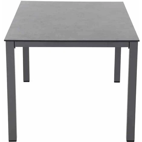 SIENA GARDEN Sola Dining Tisch 160x90 Cm, Anthrazit Gestell Aluminium Anthrazit, Tischplatte HPL Dark Stone 5 SIENA GARDEN Sola Dining Tisch 160x90 Cm, Anthrazit Gestell Aluminium Anthrazit, Tischplatte HPL Dark Stone – Bild 3
