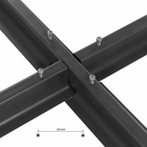 SIENA GARDEN Stahlkreuz Für Schirme Schwarz 4 SIENA GARDEN Stahlkreuz Für Schirme Schwarz – Bild 2