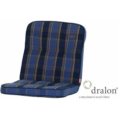 SIENA GARDEN Tarent Auflage Zu Sessel, 100 Cm, Karo Blau Bezug Aus 100% Acryl-Dralon, Dessin 254 3 SIENA GARDEN Tarent Auflage Zu Sessel, 100 Cm, Karo Blau Bezug Aus 100% Acryl-Dralon, Dessin 254