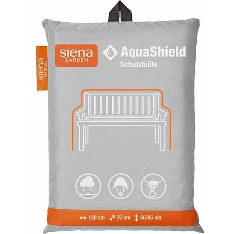SIENA GARDEN AquaShield Bankhülle 2er 130x75xH65/85cm Hellgrau 3 SIENA GARDEN AquaShield Bankhülle 2er 130x75xH65/85cm Hellgrau