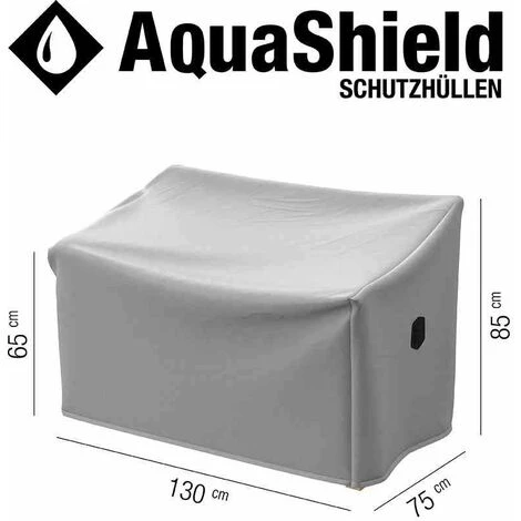 SIENA GARDEN AquaShield Bankhülle 2er 130x75xH65/85cm Hellgrau 5 SIENA GARDEN AquaShield Bankhülle 2er 130x75xH65/85cm Hellgrau – Bild 3