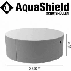 SIENA GARDEN AquaShield Sitzgruppenhülle Ø250xH85 Cm Hellgrau, 100% Polyester -SIENA GARDEN Shop 50329405 4