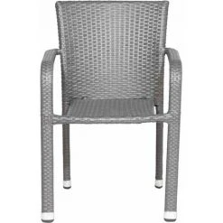 SIENA GARDEN Minas Stapelsessel Gestell Aluminium Schwarz, Fläche Gardino®-Geflecht Titan -SIENA GARDEN Shop 51284030 2