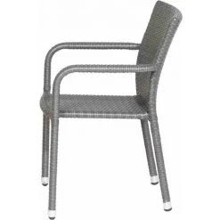 SIENA GARDEN Minas Stapelsessel Gestell Aluminium Schwarz, Fläche Gardino®-Geflecht Titan -SIENA GARDEN Shop 51284030 3