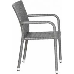 SIENA GARDEN Minas Stapelsessel Gestell Aluminium Schwarz, Fläche Gardino®-Geflecht Titan -SIENA GARDEN Shop 51284030 5