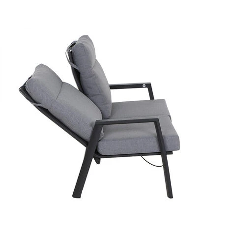 Siena Garden Loungebank Valencia Aluminium Ranotex®-Gewebe Grau J04049 5 Siena Garden Loungebank Valencia Aluminium Ranotex®-Gewebe Grau J04049 – Bild 3