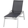 Siena Garden Milos Rollliege Aluminium Weiß-grau Mit Textilbezug Schwarz-grau H16695 Sonnenliege -SIENA GARDEN Shop 51413955 1