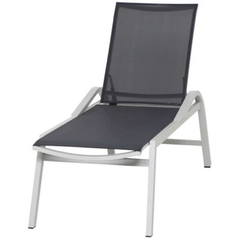 Siena Garden Milos Rollliege Aluminium Weiß-grau Mit Textilbezug Schwarz-grau H16695 Sonnenliege 3 Siena Garden Milos Rollliege Aluminium Weiß-grau Mit Textilbezug Schwarz-grau H16695 Sonnenliege