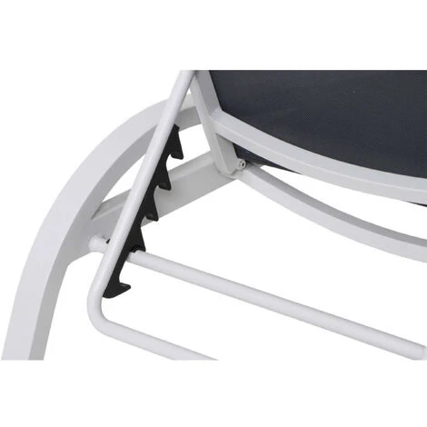 Siena Garden Milos Rollliege Aluminium Weiß-grau Mit Textilbezug Schwarz-grau H16695 Sonnenliege 7 Siena Garden Milos Rollliege Aluminium Weiß-grau Mit Textilbezug Schwarz-grau H16695 Sonnenliege – Bild 5
