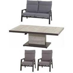 Siena Garden Valencia 4-teiliges Set Loungegruppe Komplettset Gartengarnitur Loungesofa