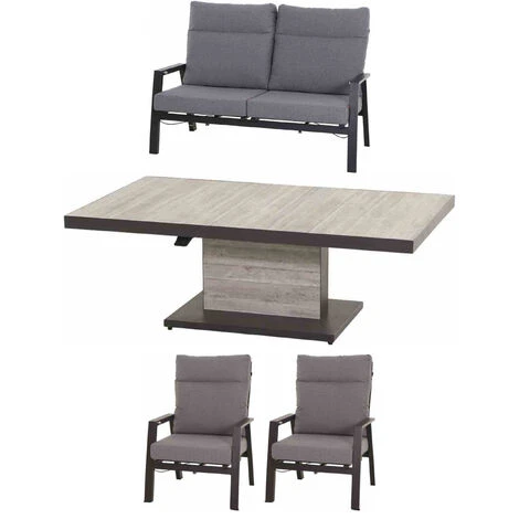 Siena Garden Valencia 4-teiliges Set Loungegruppe Komplettset Gartengarnitur Loungesofa 7 Siena Garden Valencia 4-teiliges Set Loungegruppe Komplettset Gartengarnitur Loungesofa – Bild 5