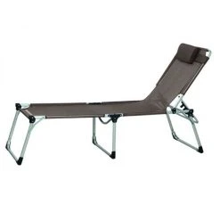 Siena Garden Sole Sonnenliege Aluminium Silber Mit Textilbezug Taupe 357893 Klappliege
